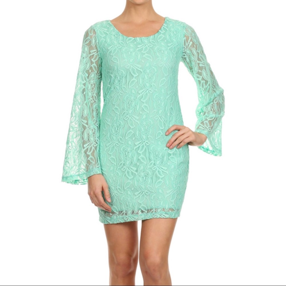 My Beloved Teal Lace Dress